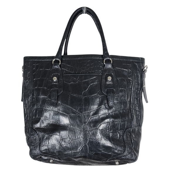 MARGOT CROCODILE PATTERN LEATHER HANDBAG/TOTE - Picture 4 of 11